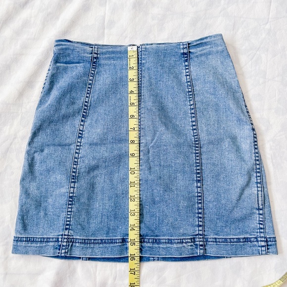 Free People Modern Femme Denim Stretch Skirt (Size: 8) - Picture 12 of 14